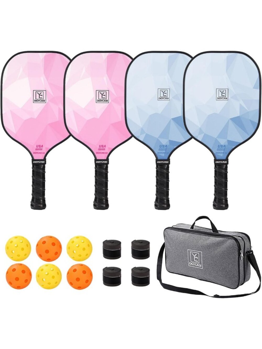 USAPA Approved Pickleball Paddle Set of 4 - Lightweight, Durable, Perfect for